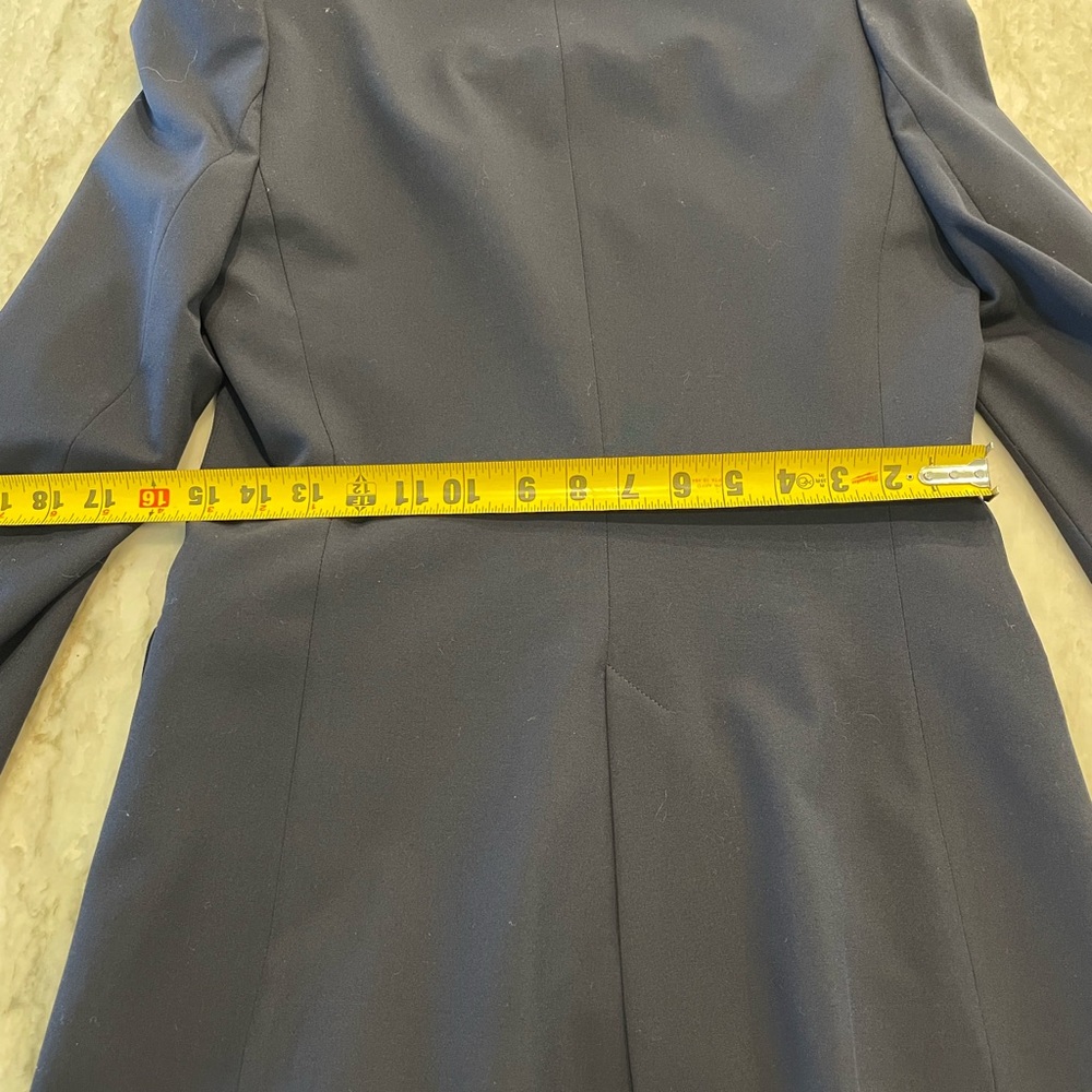 Zara navy puffer blazer gold button - Picture 6 of 7